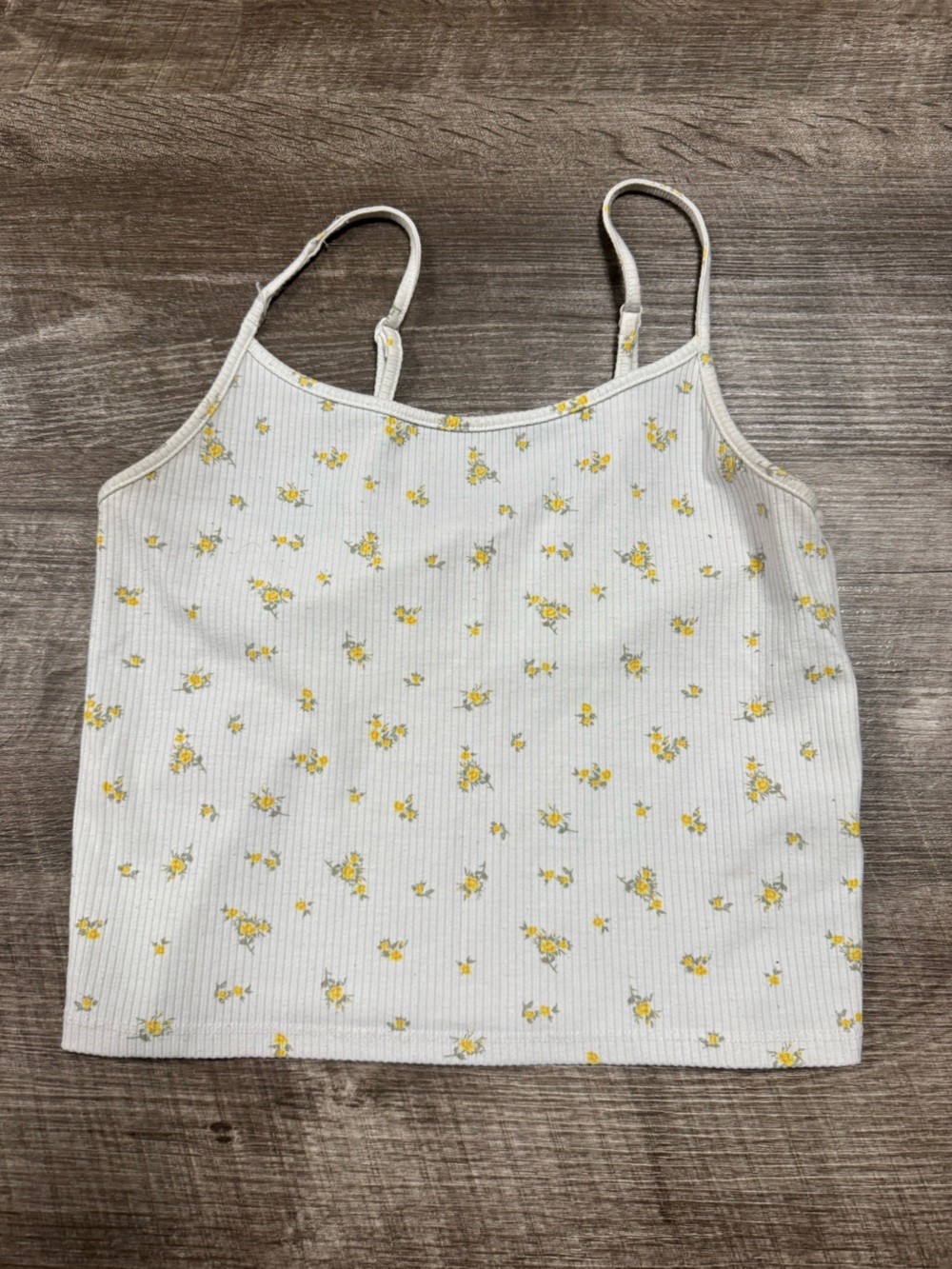 American Eagle Dainty Yellow Flower Tank Top Small